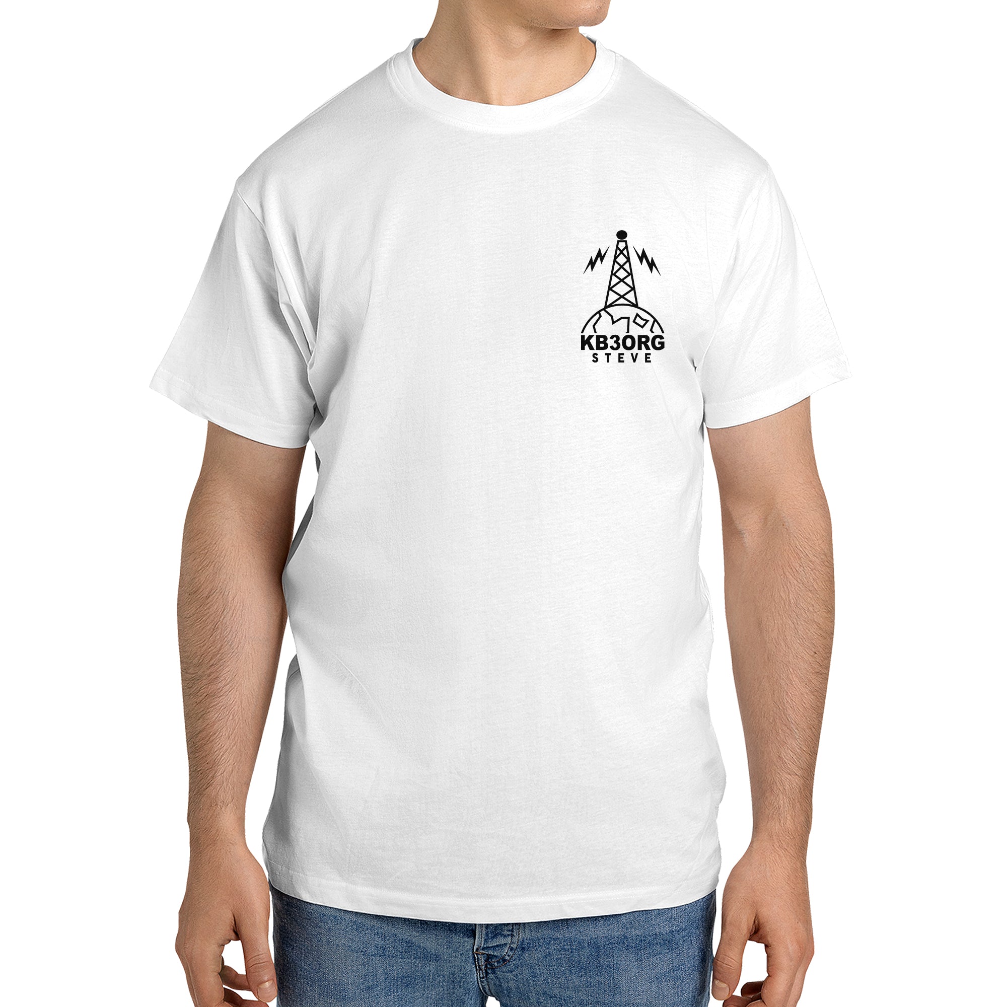 Custom Call Sign, Name Amateur Ham Radio Antenna Classic Unisex T-Shirt Gildan 5000 (Made In US) DLSI1604PT02