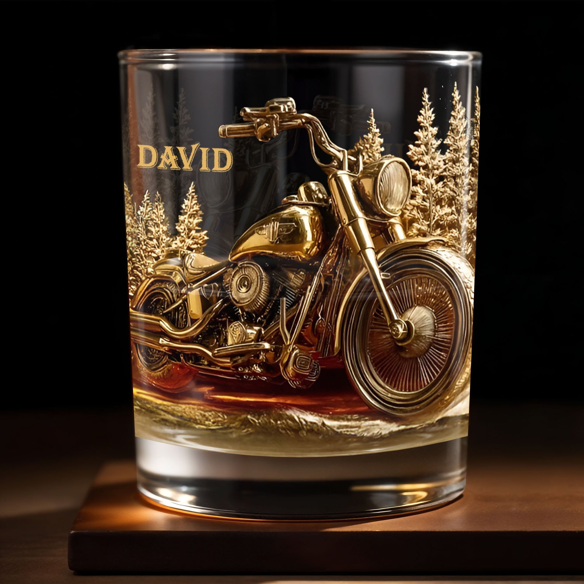 Celebrate Your Love For The Open Road Whiskey Glass Gift For Motorcycle