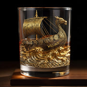 Navigate Through Life With Strength Whiskey Glass Gift For Nautical Enthusiasts