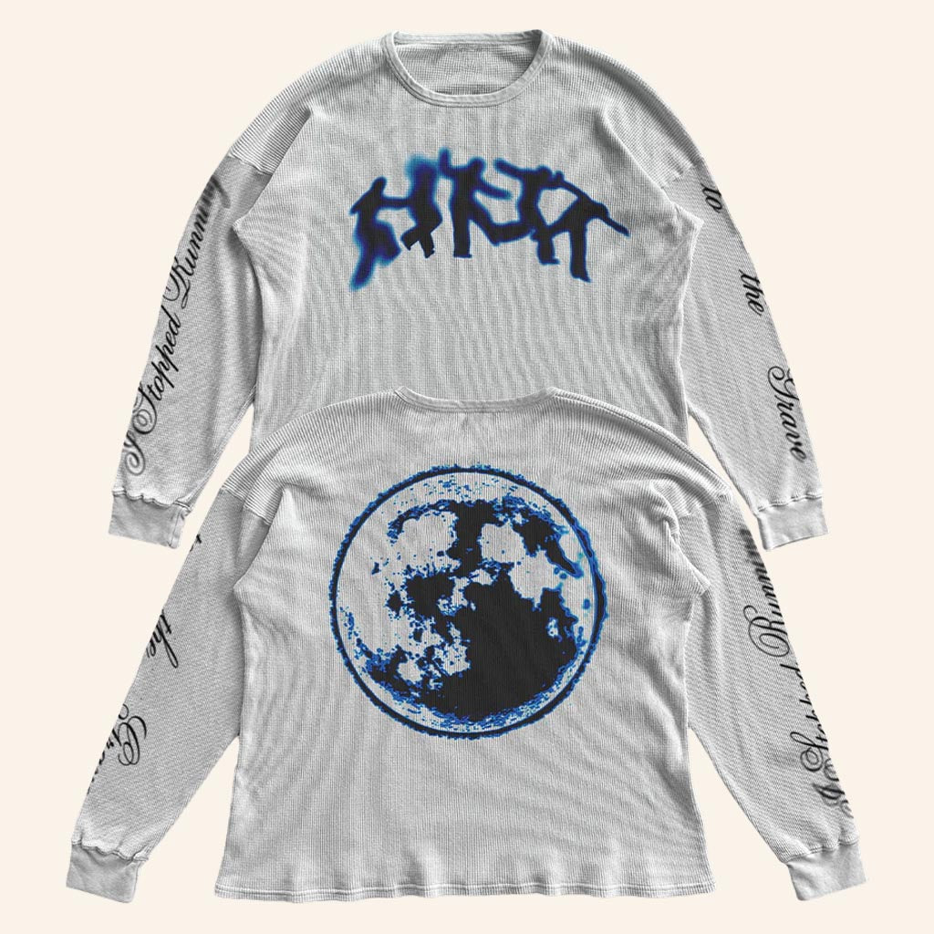 Kid Cudi Merch Grave Thermal Long Sleeve Shirt Kid Cudi Merchandise Gifts For Hip Hop Fans