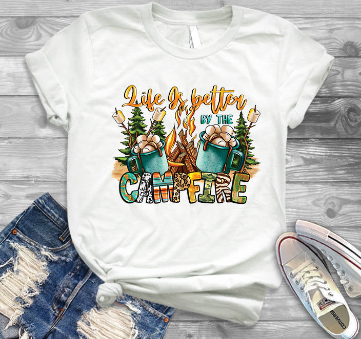 Life Is Better By The Campfire Classic Unisex T-Shirt Gildan 5000 (Made In US)