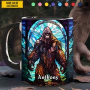 Personalized Bigfoot Stained Glass Accent Mug