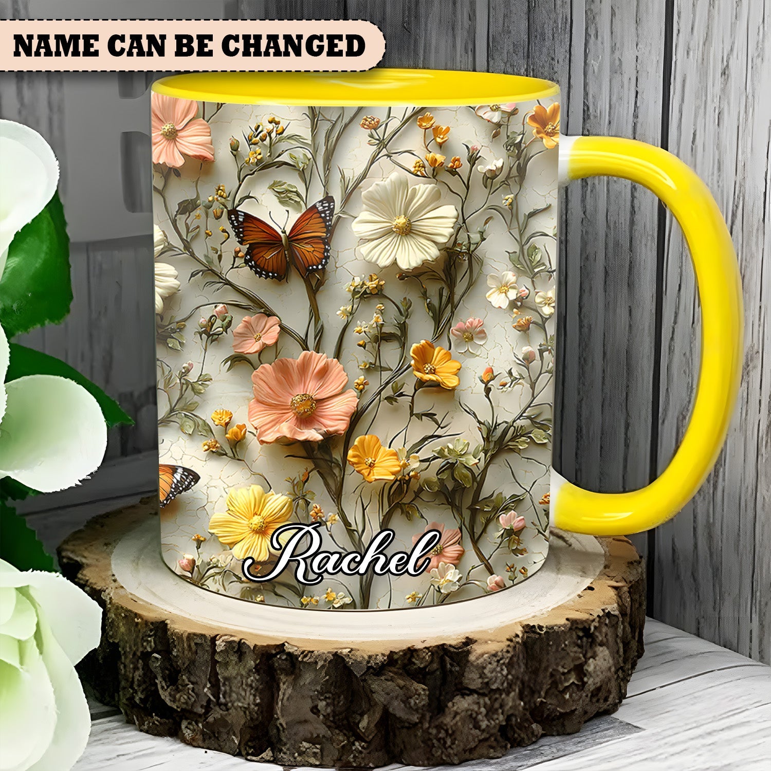 Beaufiful Flowers - Personalized Accent Mug