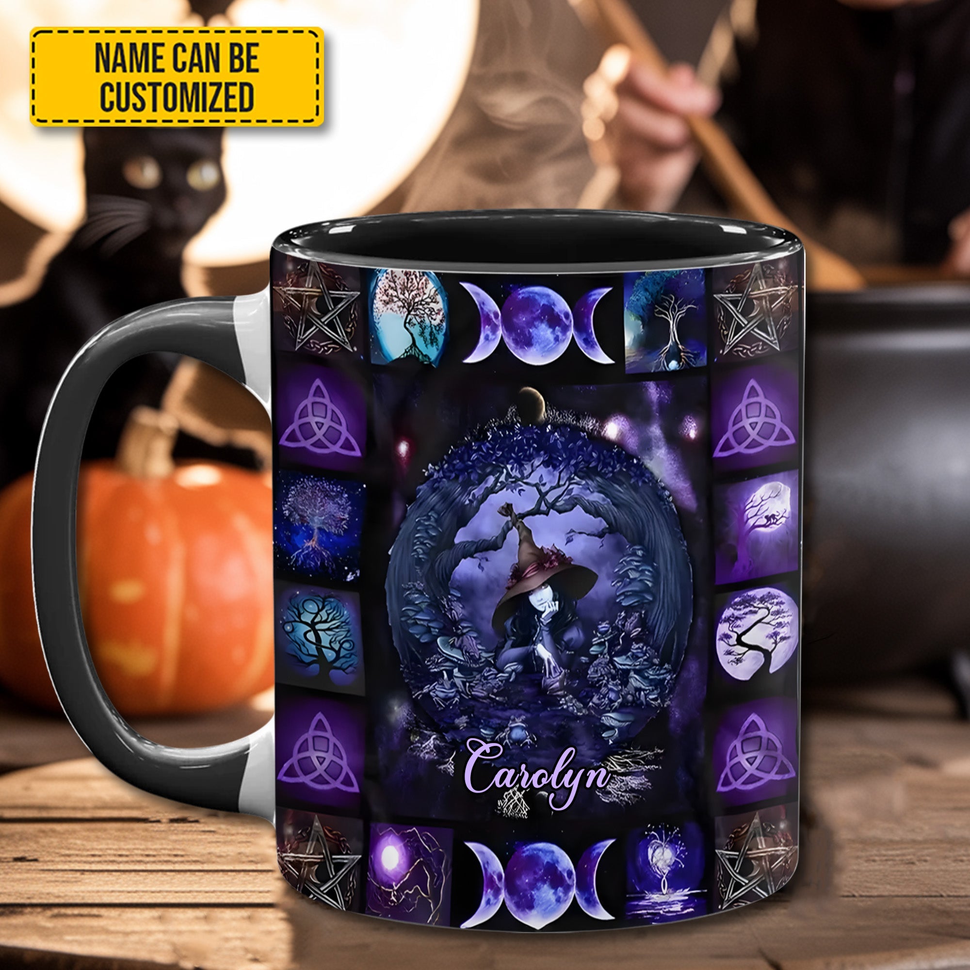 Witch & Moon - Personalized Witch Accent Mug