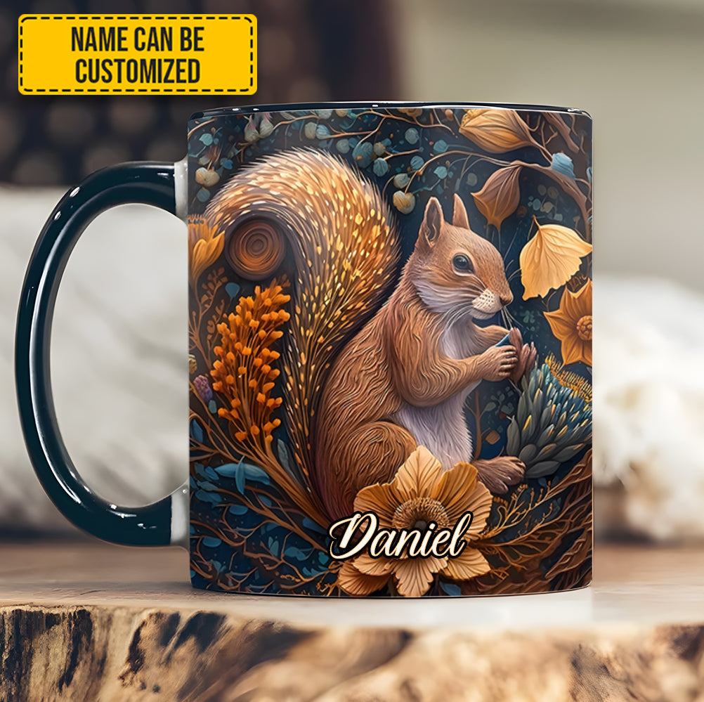 Autumn Squirrel – Personalized Squirrel Accent Mug