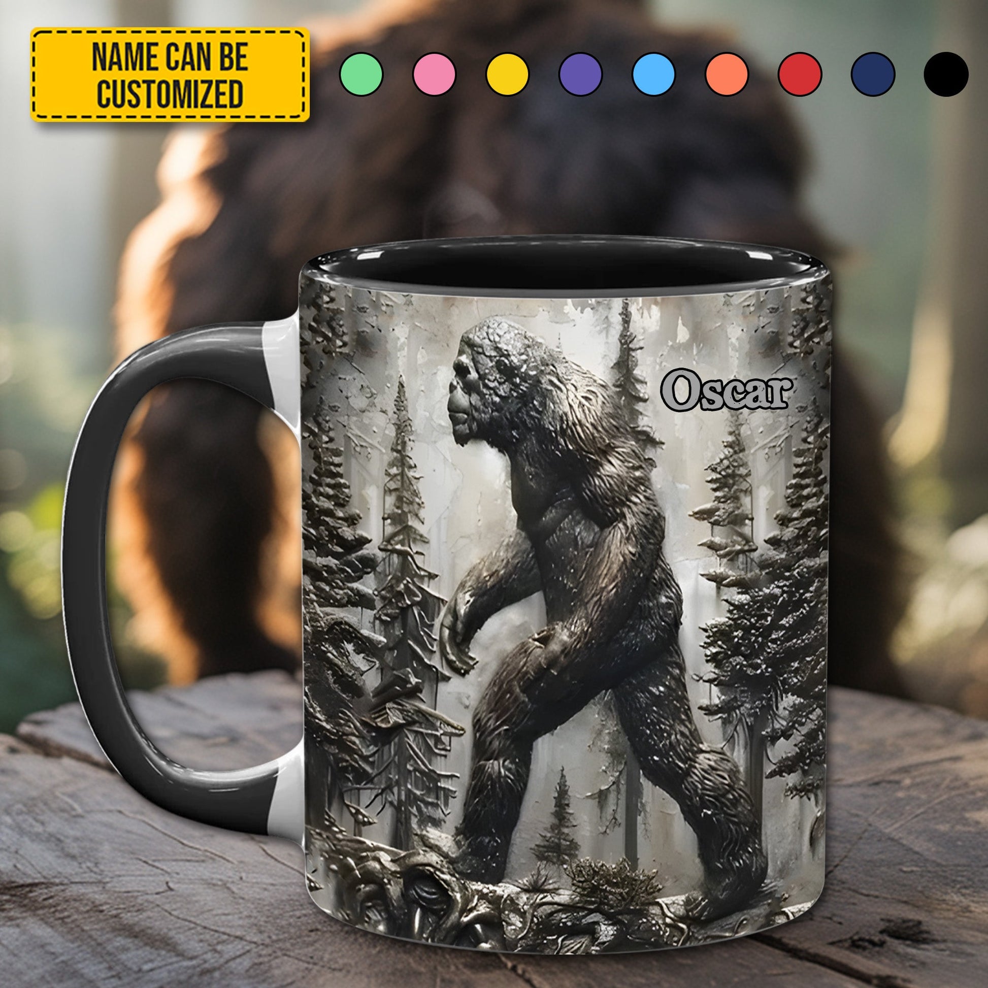 Legend in the Trees – Personalized Sasquatch/Bigfoot Accent Mug