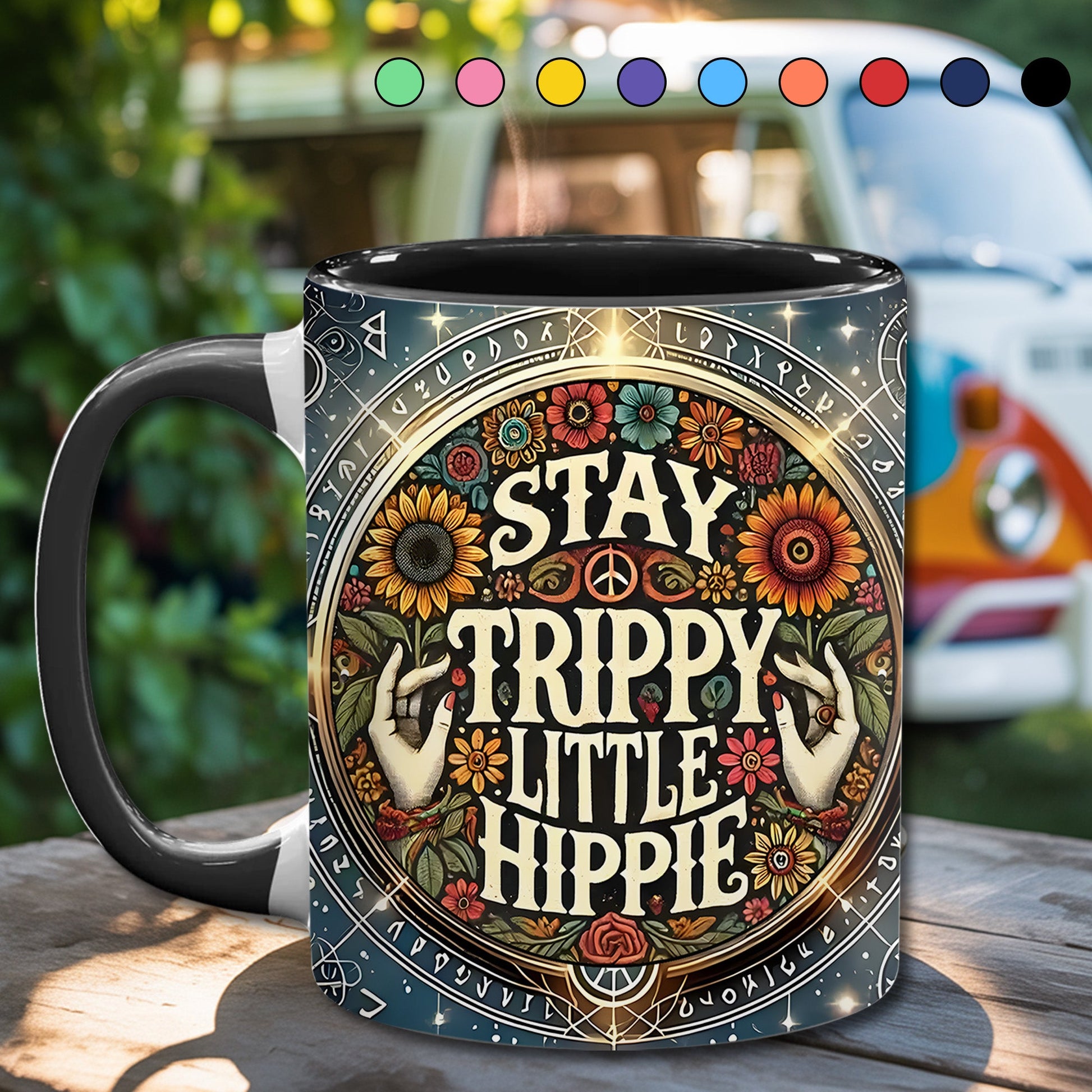 Stay Trippy Little Hippie - Personalized Accent Mug
