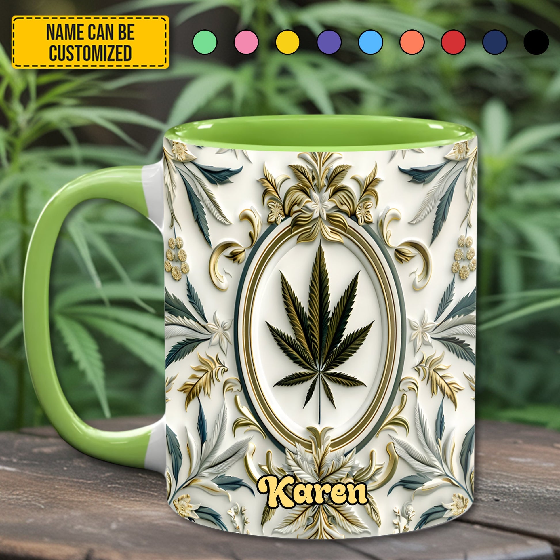 Personalized Luxury Weed Accent Mug