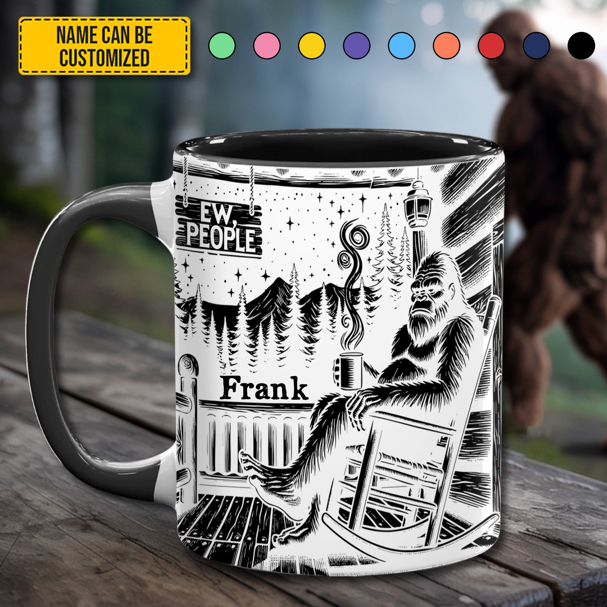 Bigfoot accent mug - Personalized Accent Mug