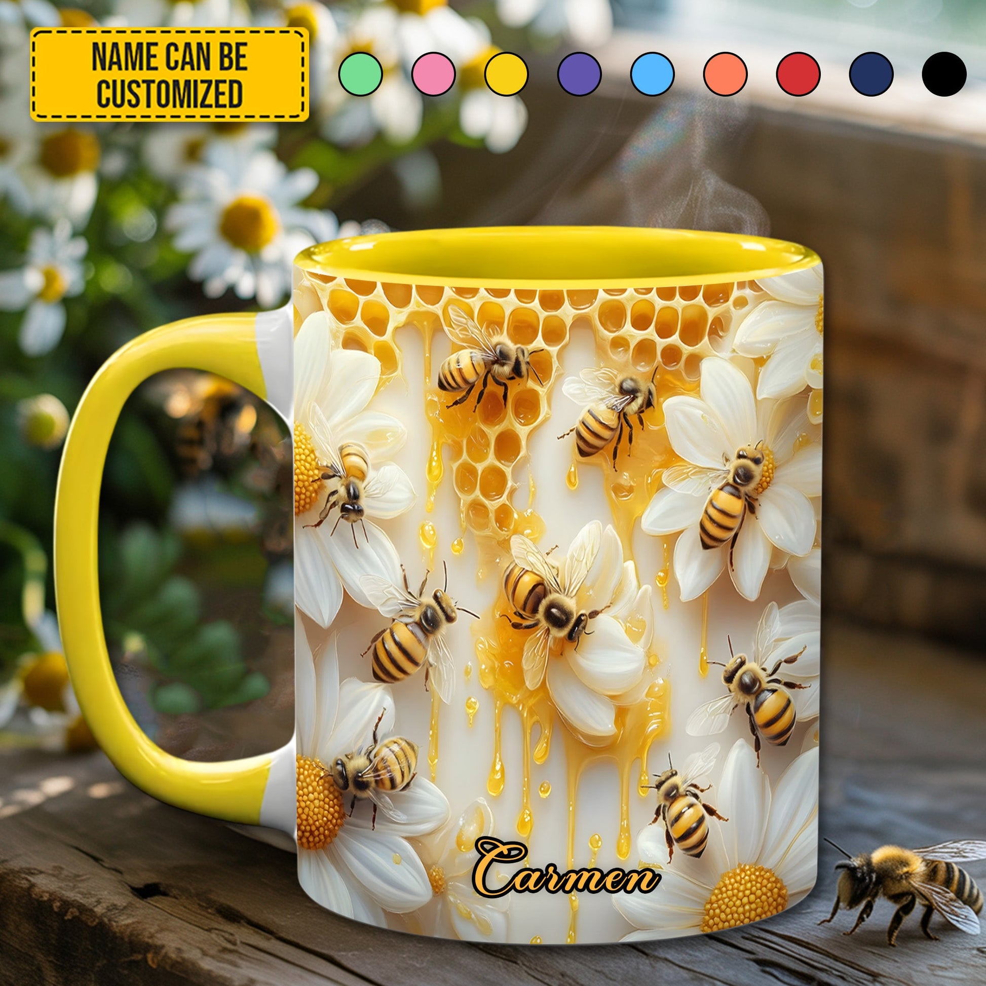 Sweet Bee - Personalized Bee Accent Mug
