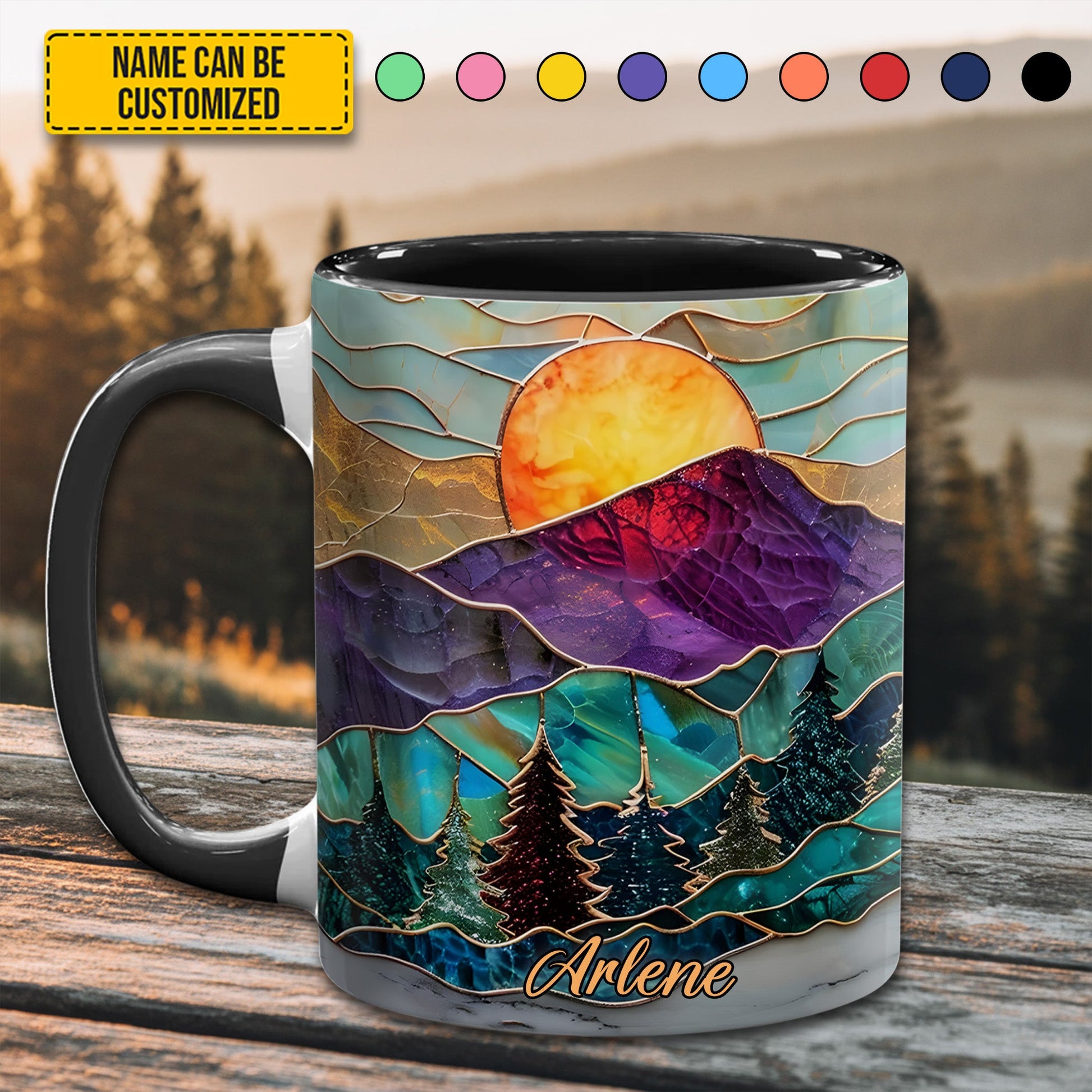 Mountain Glow - Personalized Accent Mug