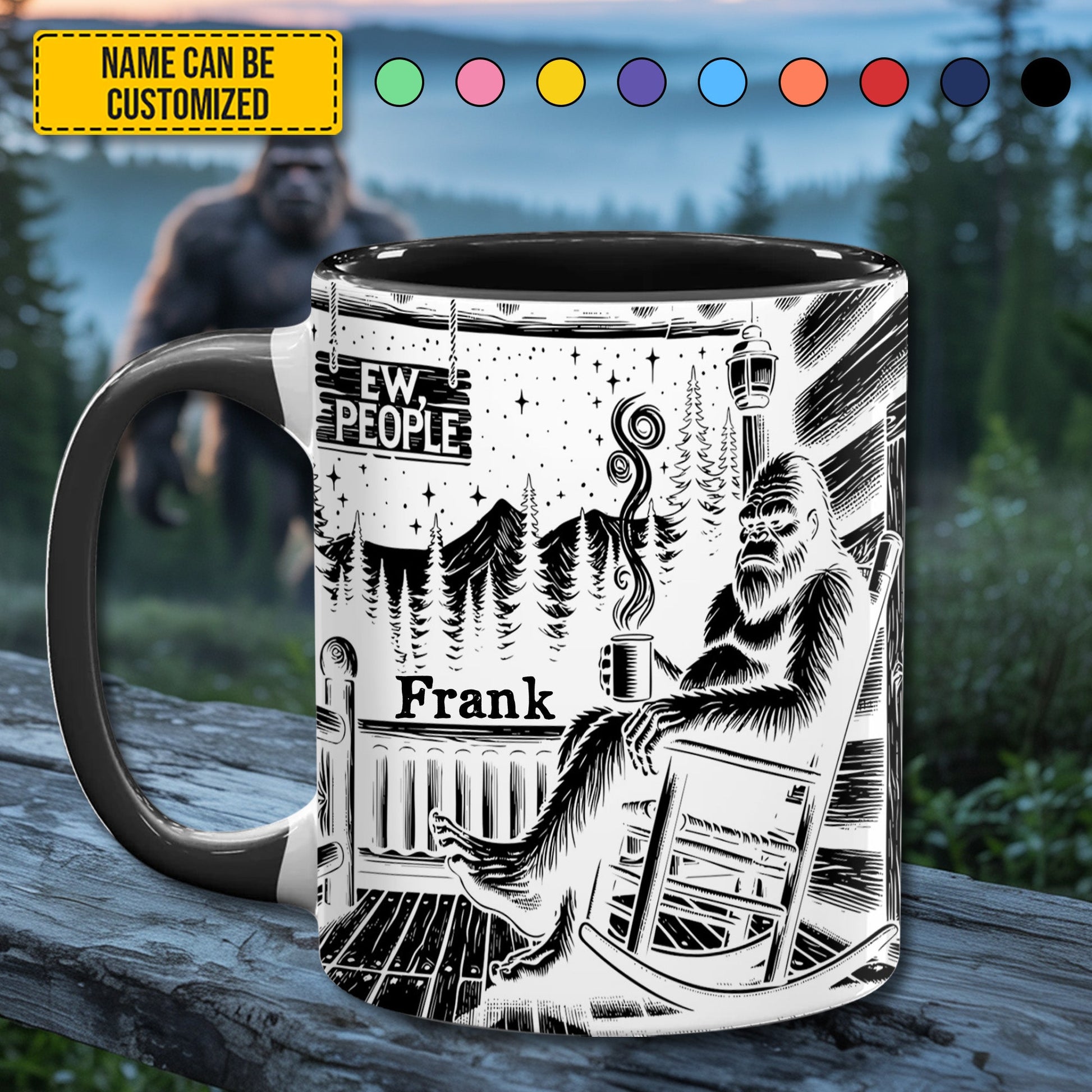 Bigfoot accent mug - Personalized Accent Mug