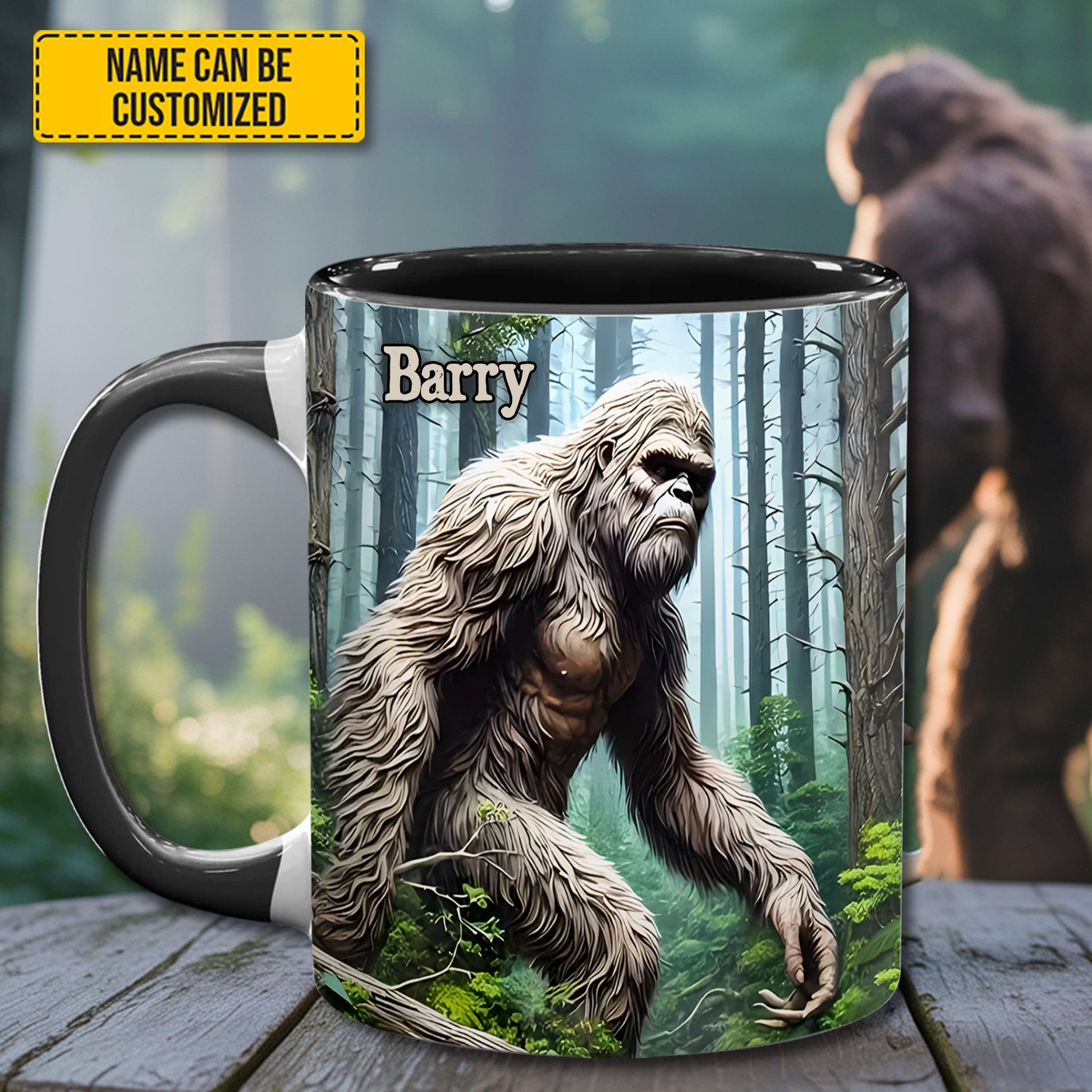 Personalized Bigfoot Forest Accent Mug