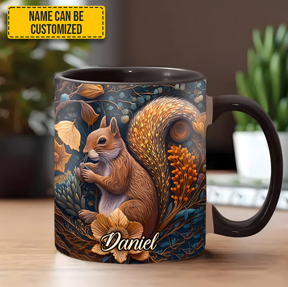 Autumn Squirrel – Personalized Squirrel Accent Mug