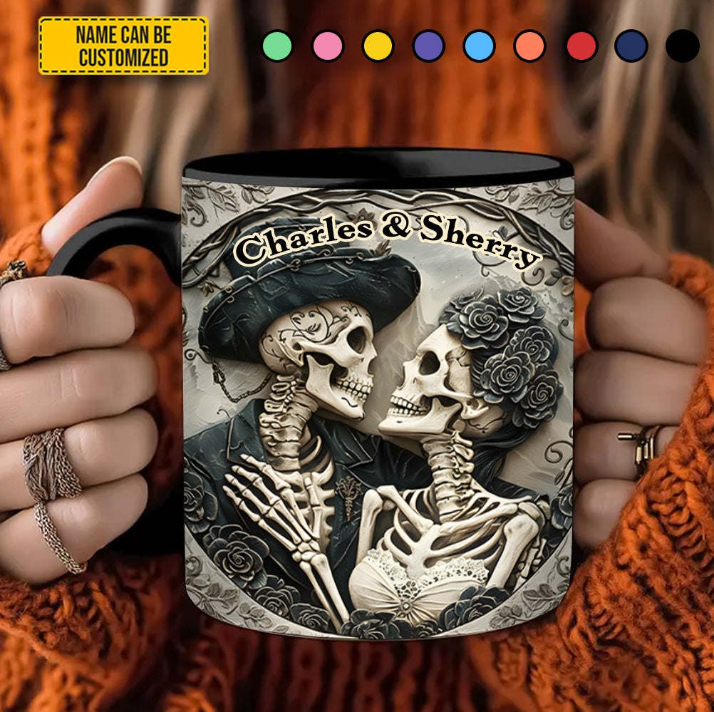 Skull Couple - Personalized SKull Accent Mug