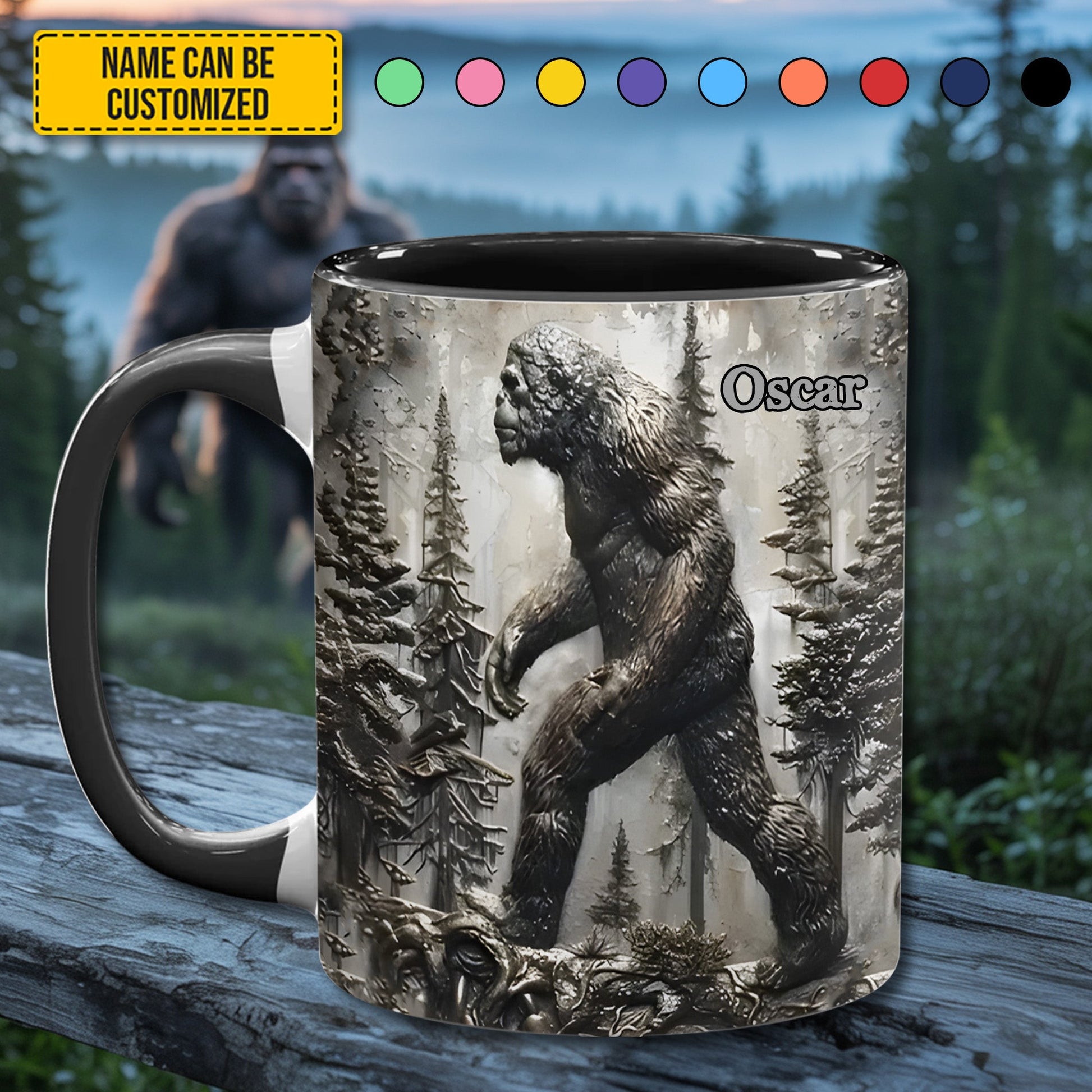 Legend in the Trees – Personalized Sasquatch/Bigfoot Accent Mug