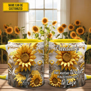 Freedom's Just Another Word - Personalized Sunflower Accent Mug