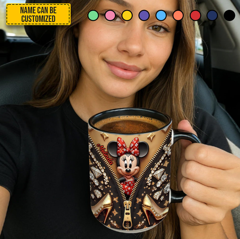 Personalized Happy Mouse Baby Accent Mug