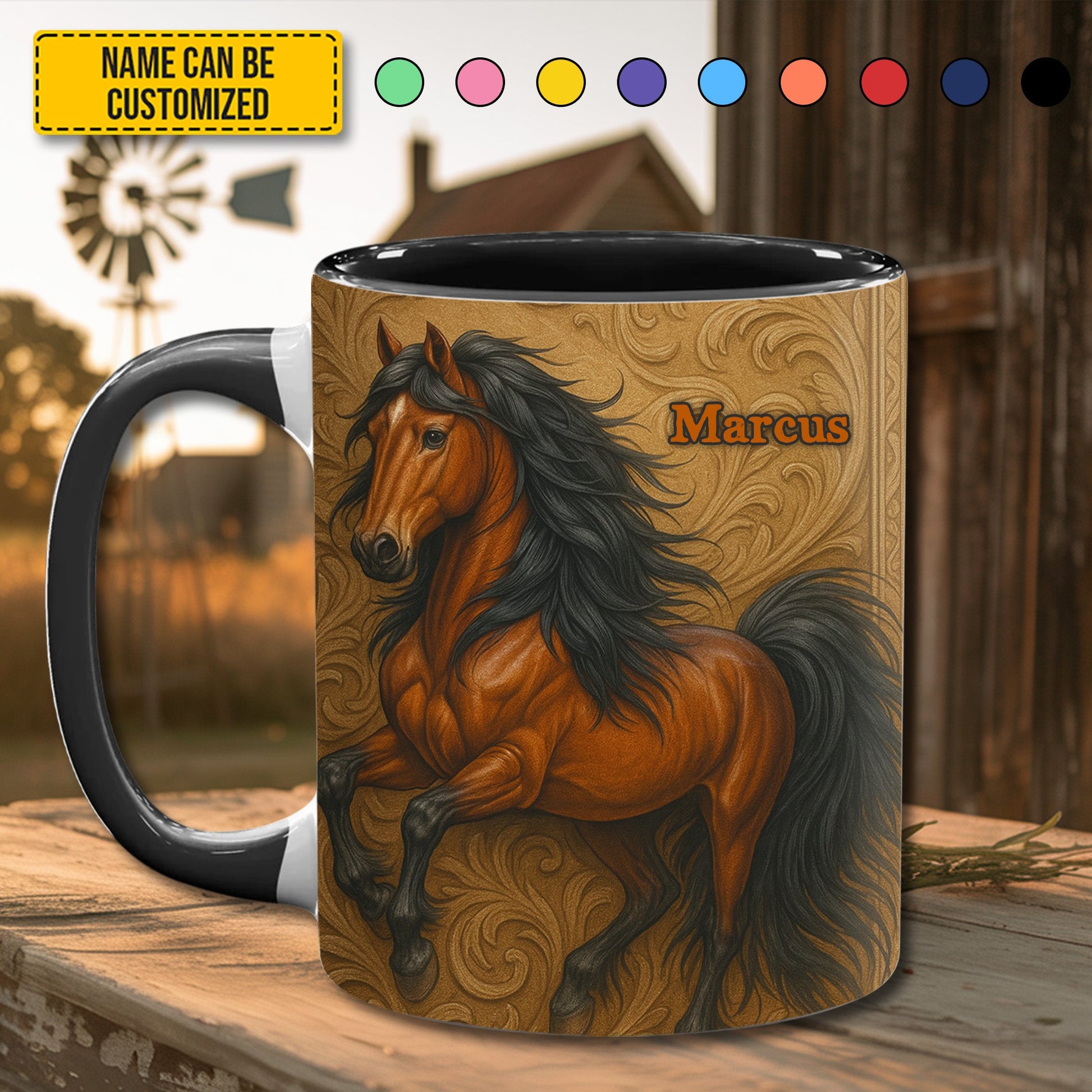 Brown Horse - Personalized Horse Accent Mug