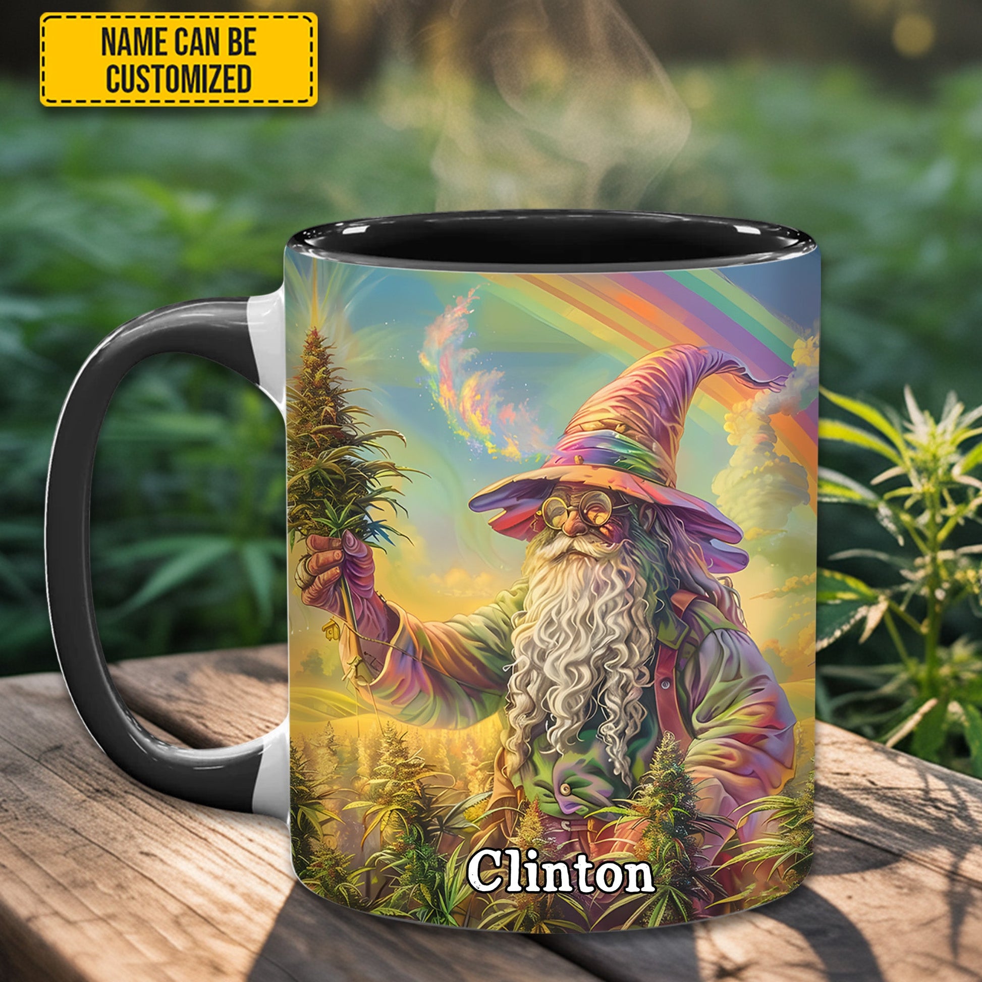 Personalized Whimsical Wizard Weed Accent  Mug