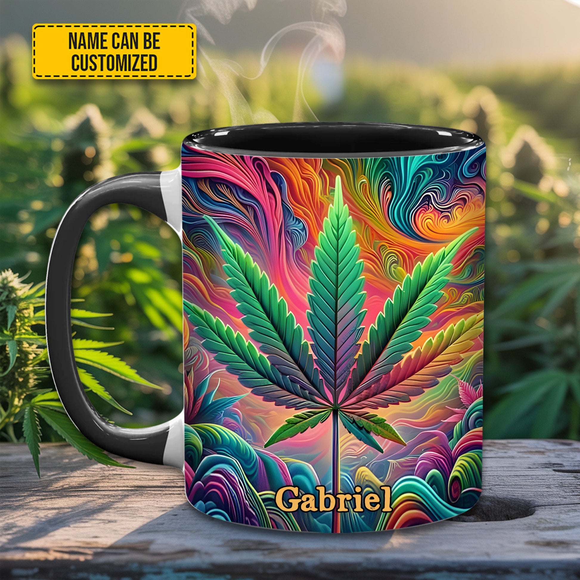 Personalized Colorful Weed Accent  Mug