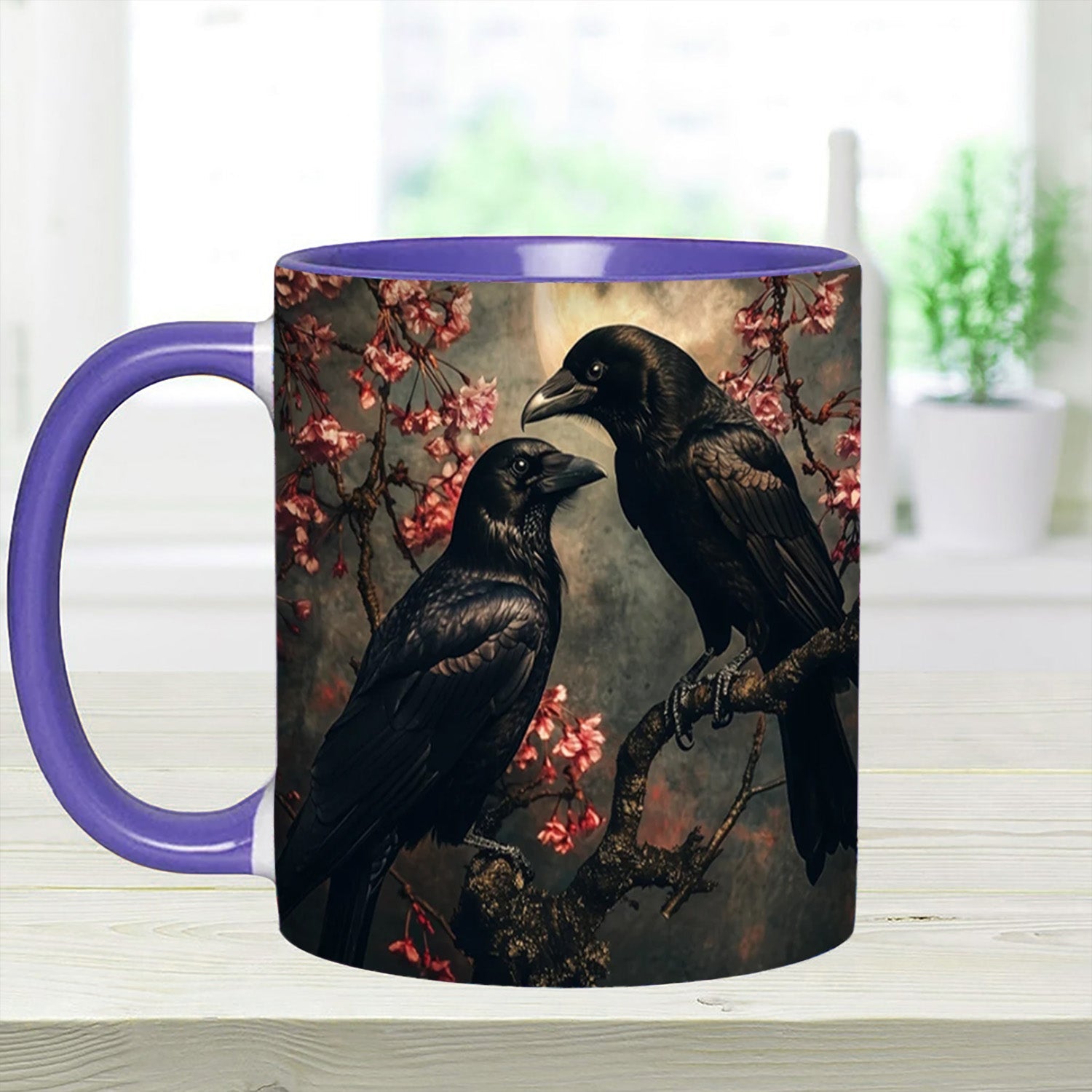 Personalized Raven Couple Accent Mug