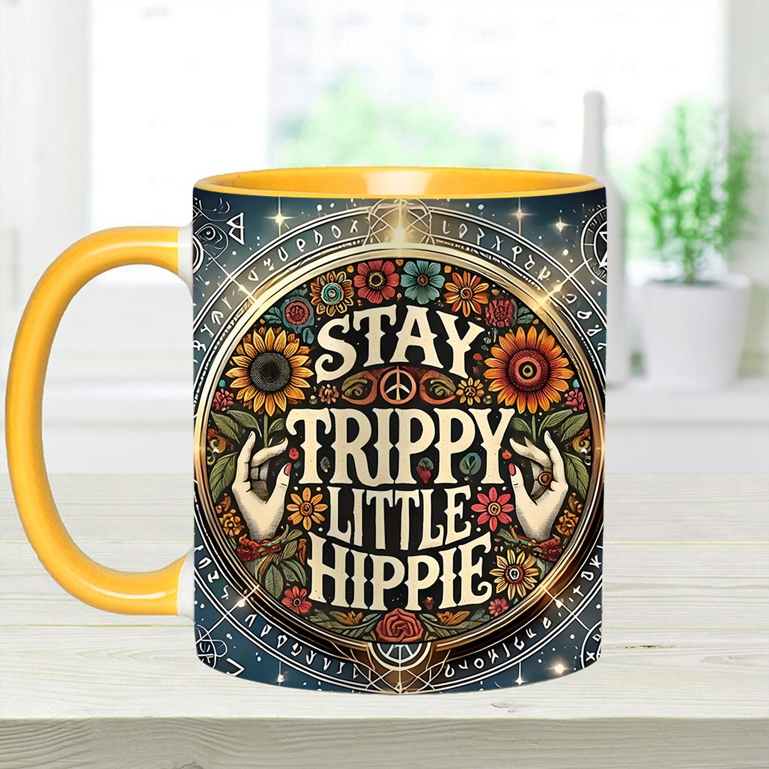 Stay Trippy Little Hippie - Personalized Accent Mug