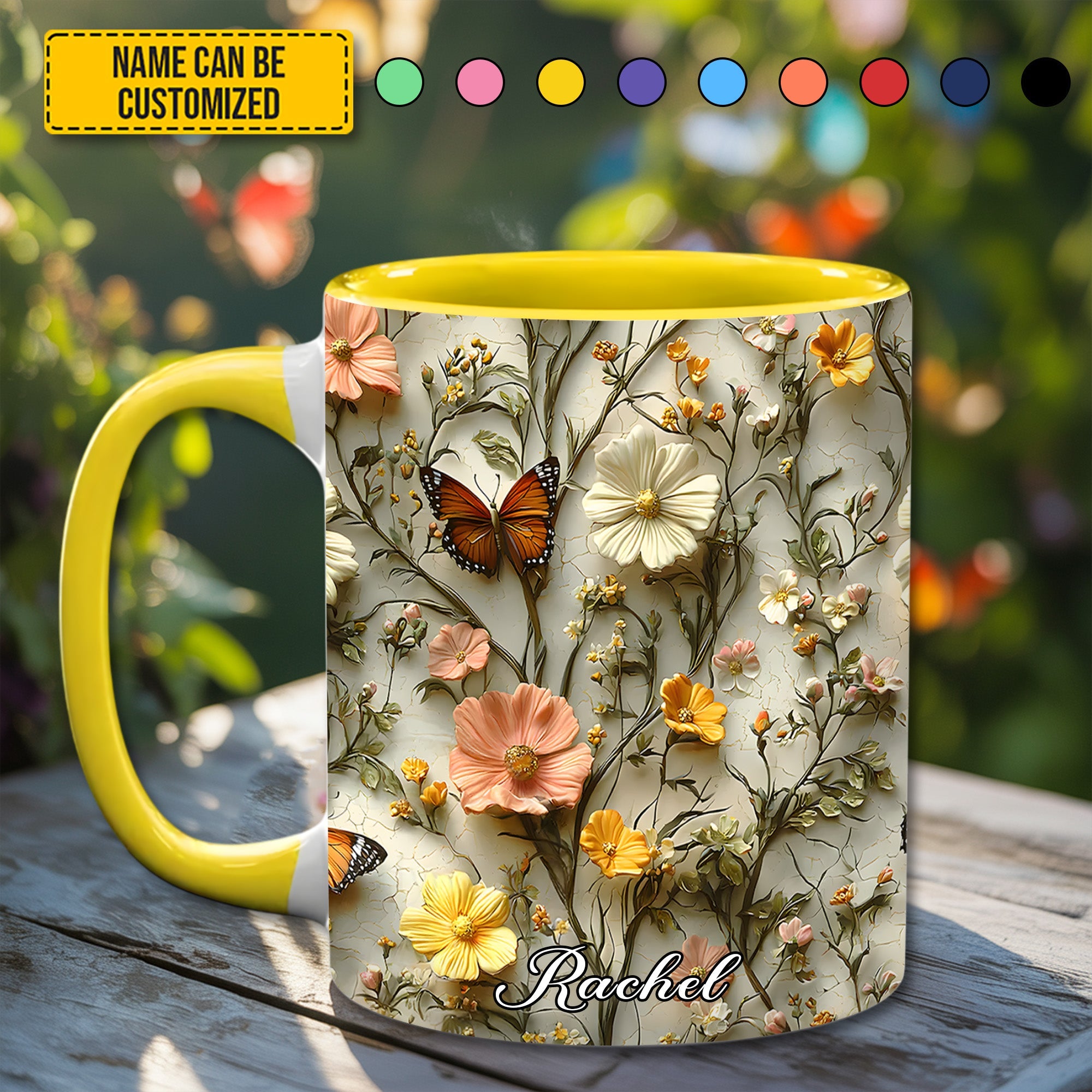 Beaufiful Flowers - Personalized Accent Mug