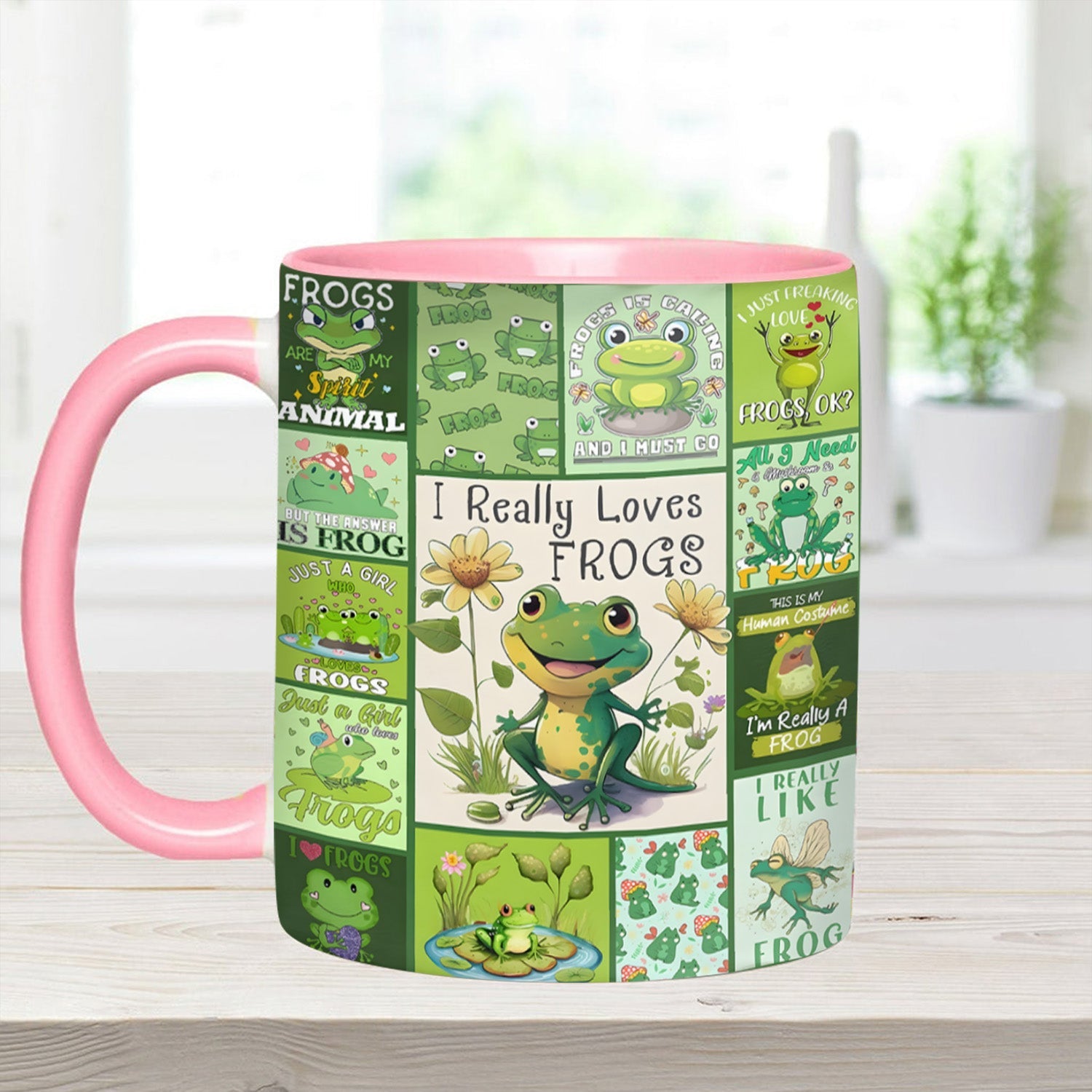 I Really Love Frogs - Cute Frog Accent Mug