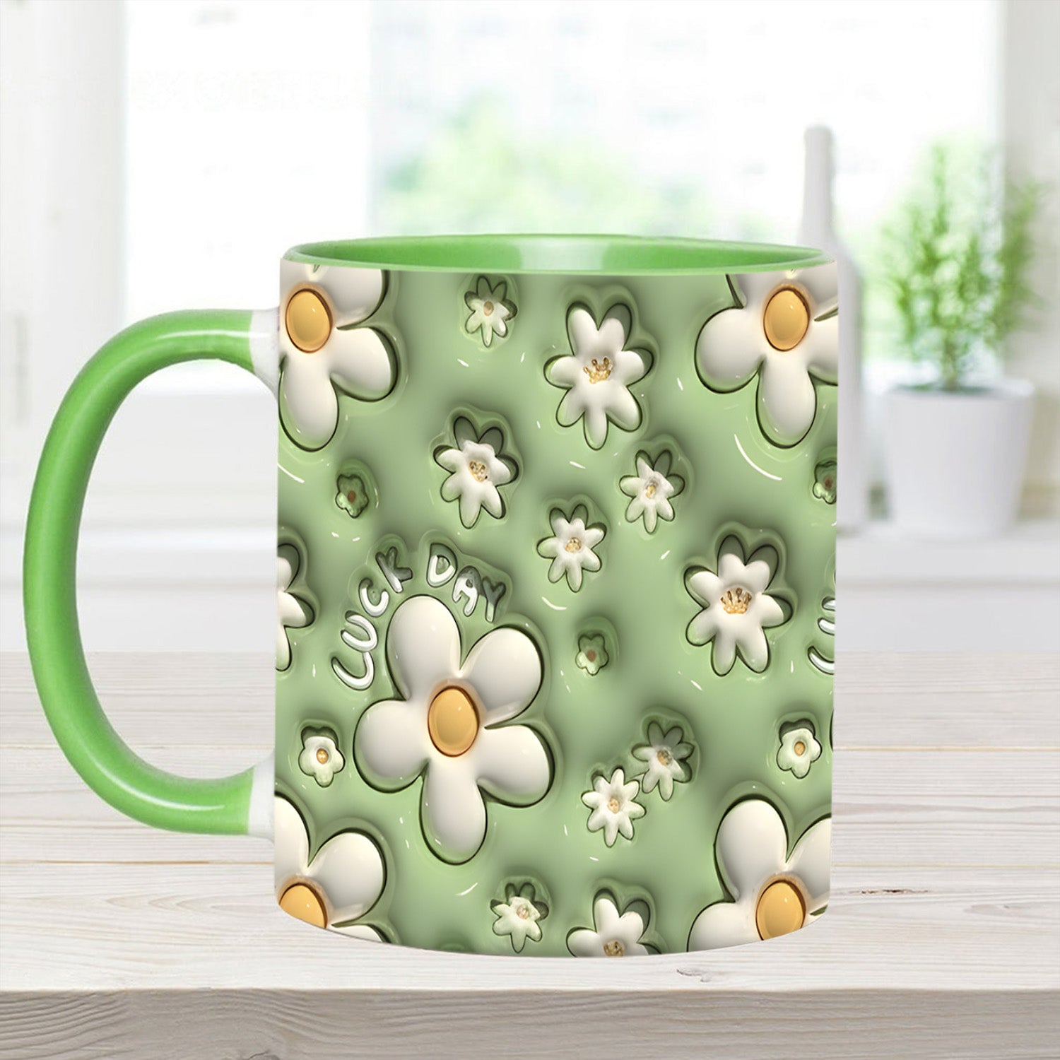 Daisy  Flower - Personalized Flower Accent Mug