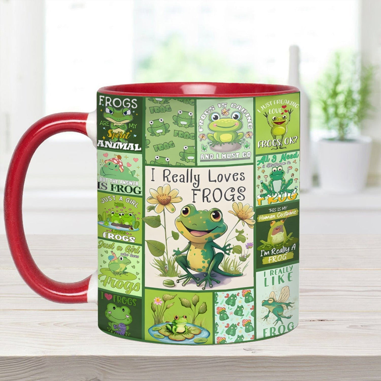I Really Love Frogs - Cute Frog Accent Mug
