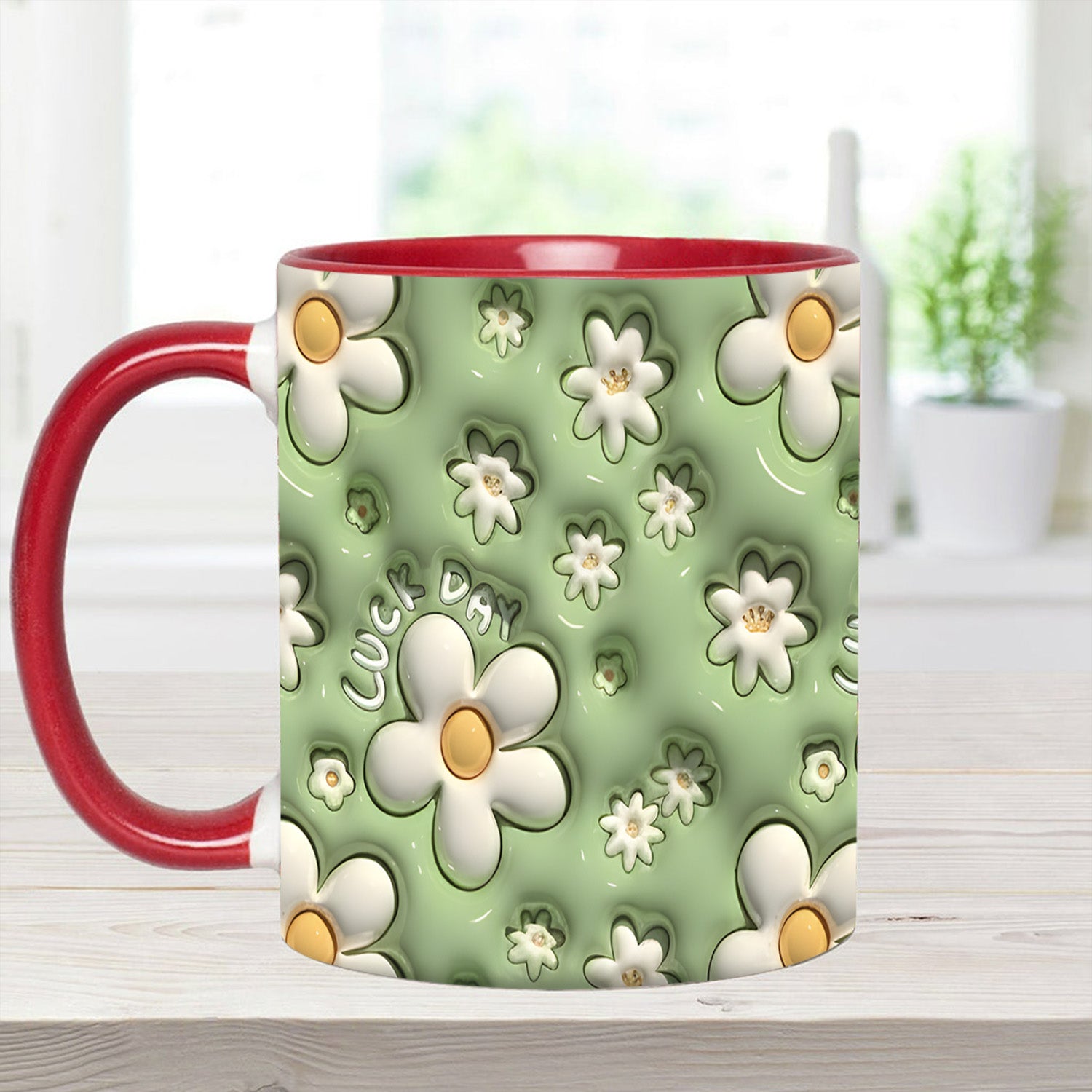 Daisy  Flower - Personalized Flower Accent Mug