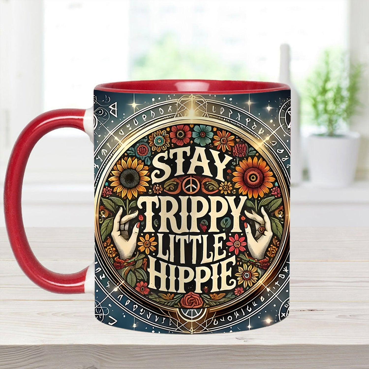 Stay Trippy Little Hippie - Personalized Accent Mug