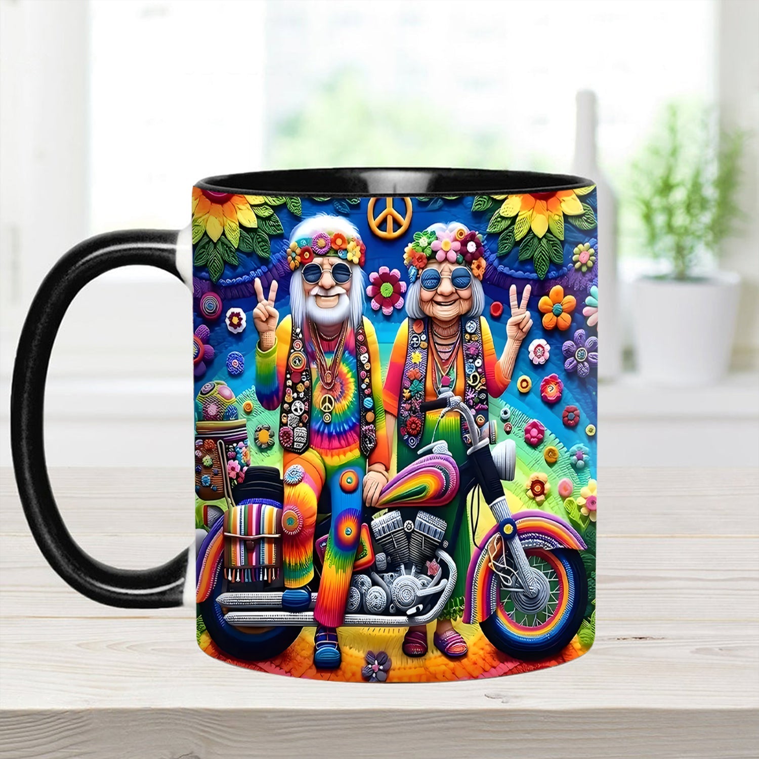 Couple Hippie Accent Mug