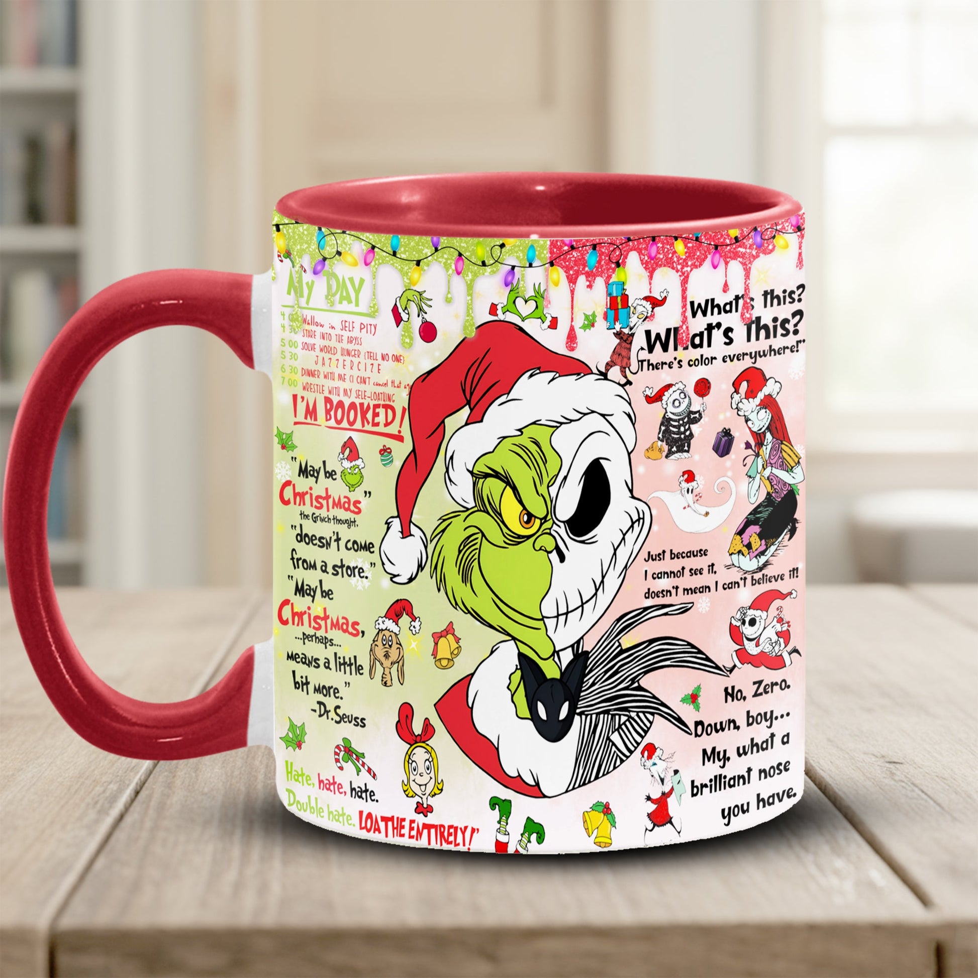Funny Green Christmas Accent Mug