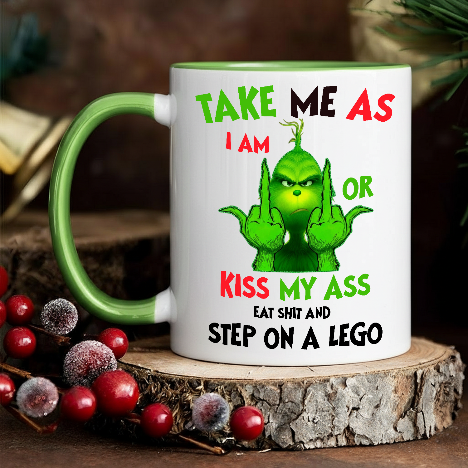 Take Me As I Am - Funny Christmas Accent Mug