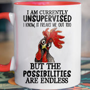 I'm Currently Unsupervised - Chicken Accent Mug