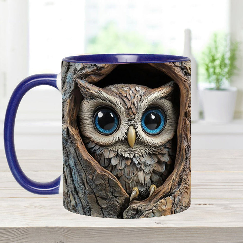 Owl accent mug - Personalized Accent Mug