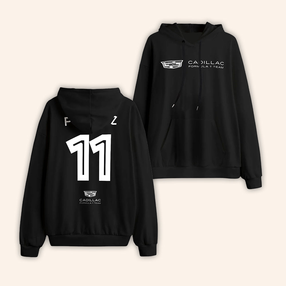 Sergio Perez Cadillac Formula 1 Team Black Hoodie
