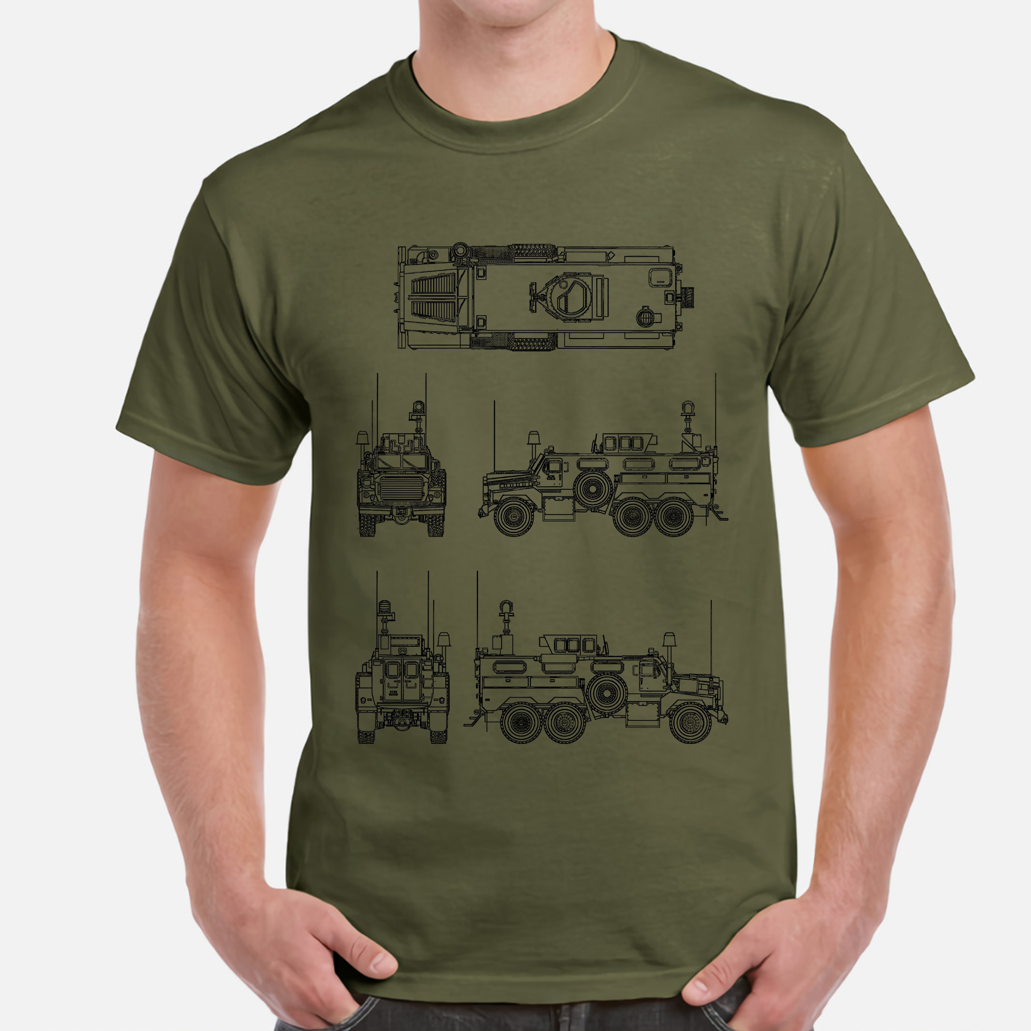US Army Cougar MRAP Classic Unisex T-Shirt Gildan 5000 (Made In US)