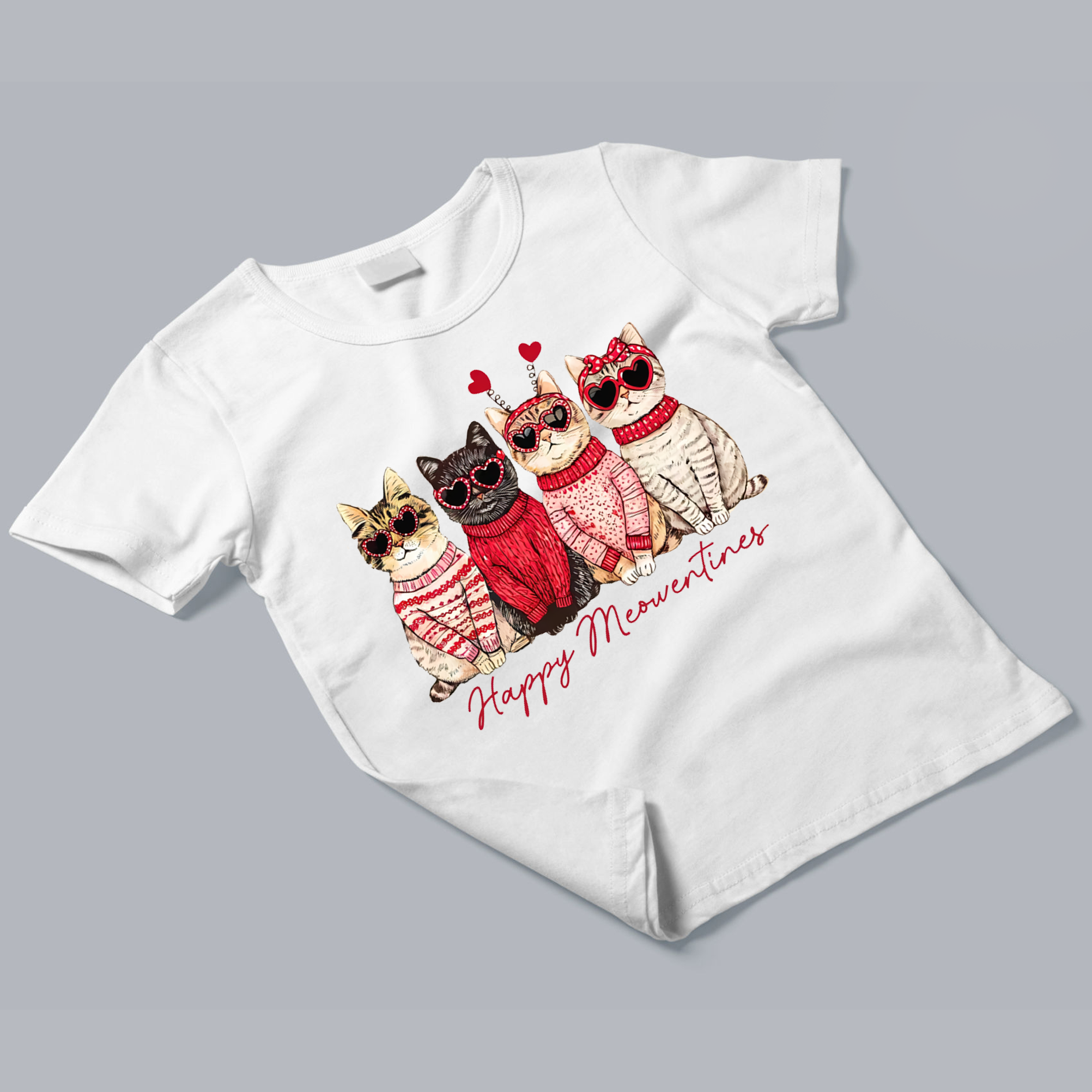 Valentine Cat Classic Unisex T-Shirt Gildan 5000 (Made In US)