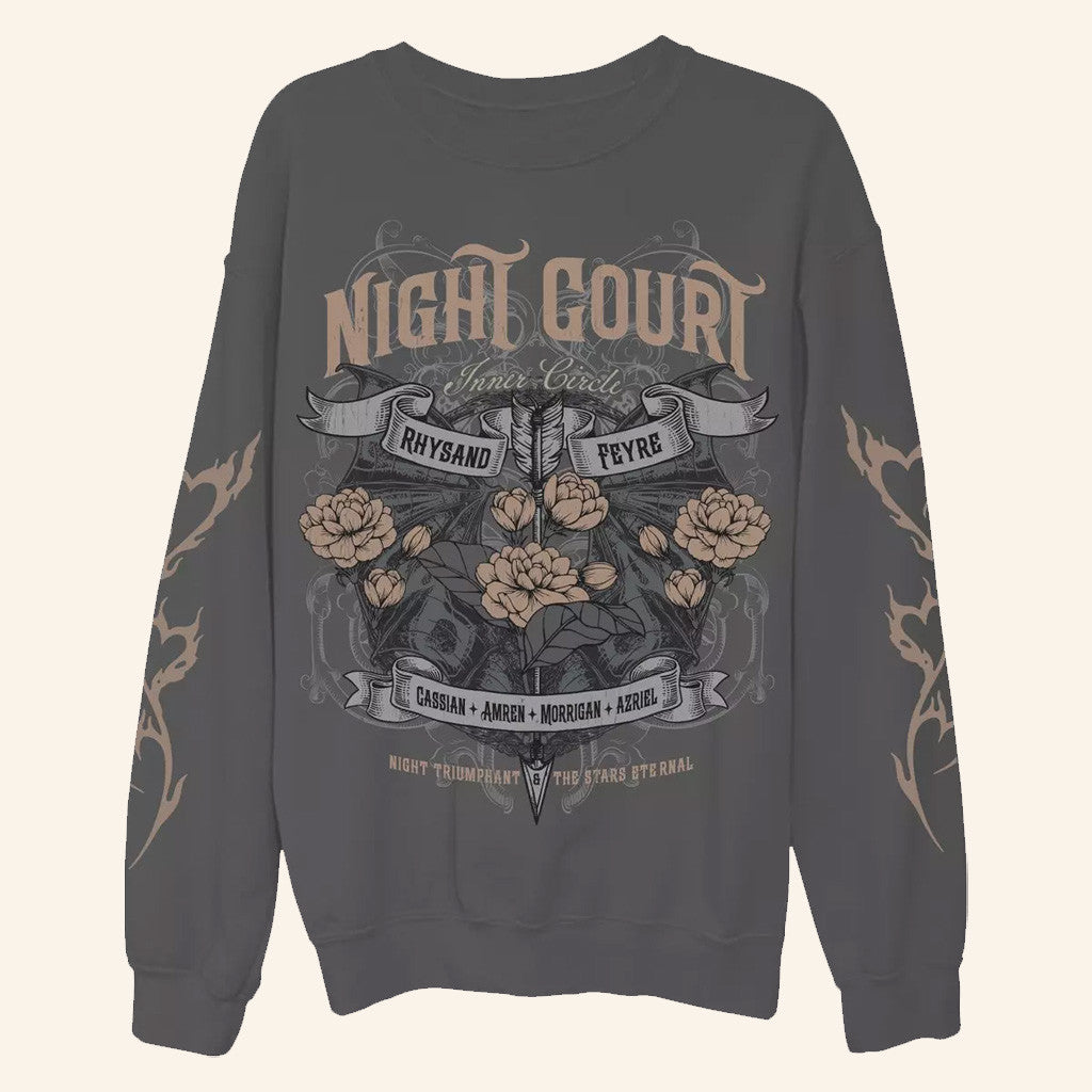 A Court Of Thorns And Roses Merch Night Court Inner Circle Sweatshirt Book Lovers Gifts For Her - Lilybirchmarket