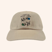 A Great Big Pile of Leaves Merch Blue And Green Flower Brown Embroidered Hat Gifts For Her - Lilybirchmarket
