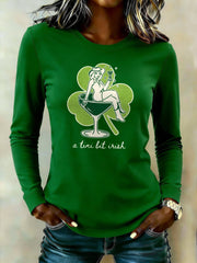  A Tini Bit Irish Long sleeve Shirt Green St Patrick'S Day Shirts Fun St Patrick's Day Gifts - TradiViet