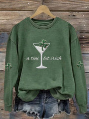  A Tini Bit Irish Sweatshirt Irish Pride St Patricks Day Merch St Patty's Gift For Irish - TradiViet