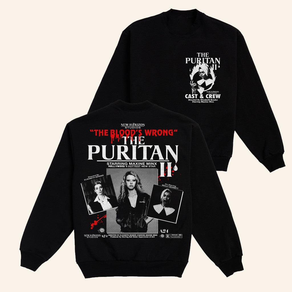 A24 Films Merch Online Ceramics X Maxxxine The Puritan II Sweatshirt Gifts For Wife - Lilybirchmarket
