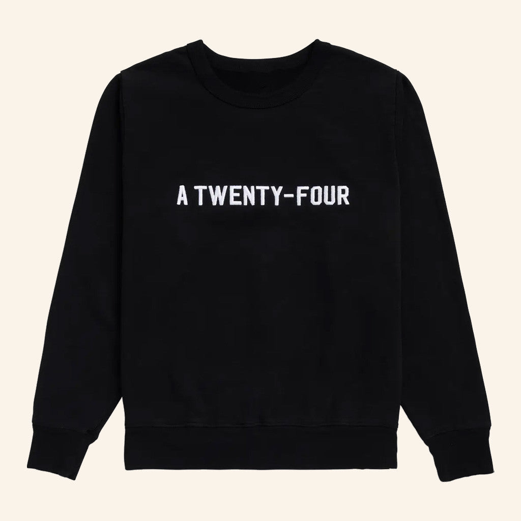 A24 Merch A Twenty Four Embroidered Crewneck Sweatshirt Birthday Gift For Husband - Lilybirchmarket