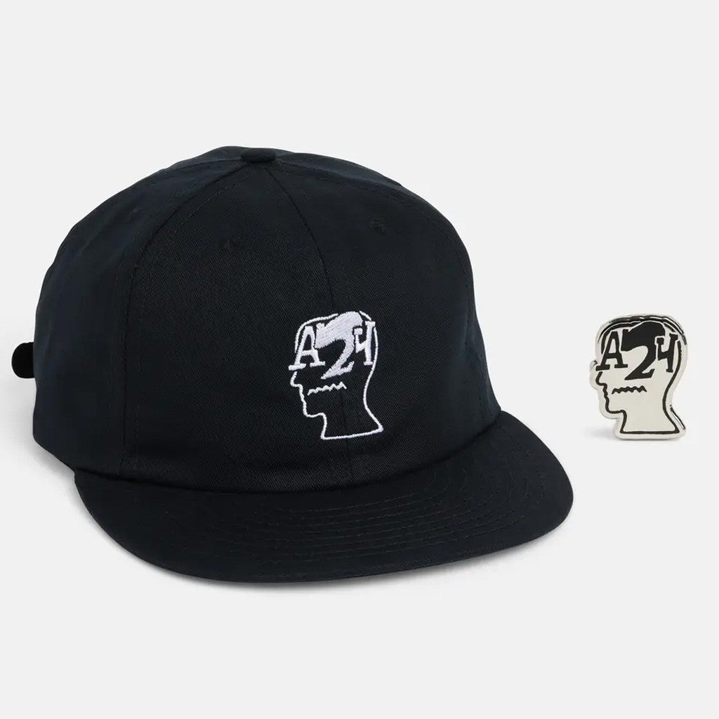 A24 Merch Black Embroidered Brain Dead x A24 Snapback Hat Best Gifts For Husband - Lilybirchmarket