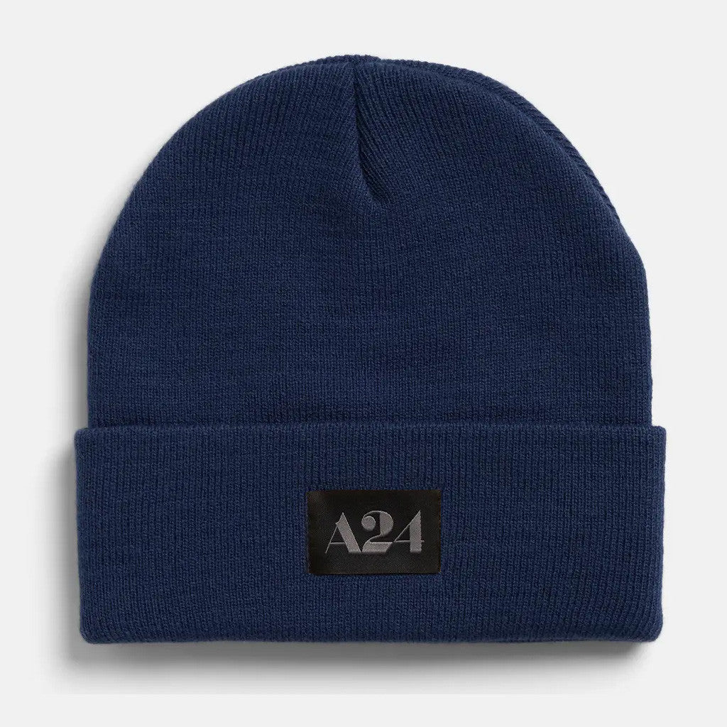 A24 Merch Navy Logo Beanie Birthday Gift Ideas For Husband - Lilybirchmarket