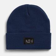A24 Merch Navy Logo Beanie Birthday Gift Ideas For Husband - Lilybirchmarket